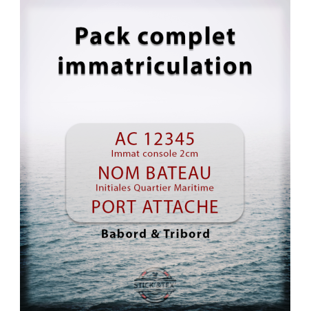 KIT COMPLET IMMATRICULATION BATEAU