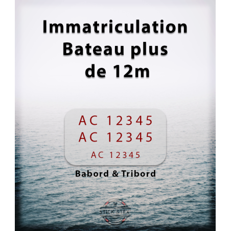 IMMATRICULATION BATEAU + de 12 M