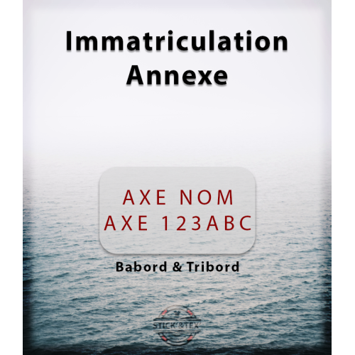 Stick and Tex - Immatriculation annexe bateau - Saint-Cast-Le-Guildo