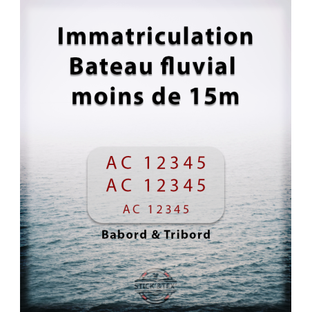 IMMATRICULATION BATEAU FLUVIAL - de 15 m