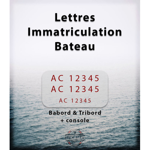 Stick and Text - Immatriculation de votre bateau - Saint-Cast-Le-Guildo