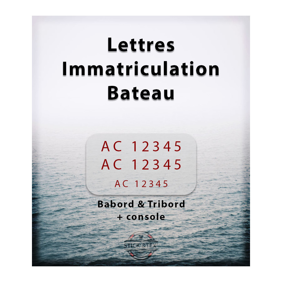 Stick and Text - Immatriculation de votre bateau - Saint-Cast-Le-Guildo