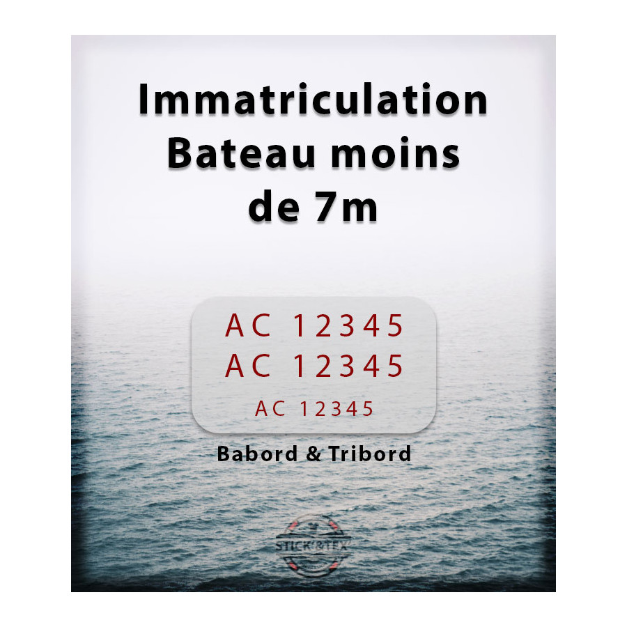 IMMATRICULATION BATEAU - 7 M